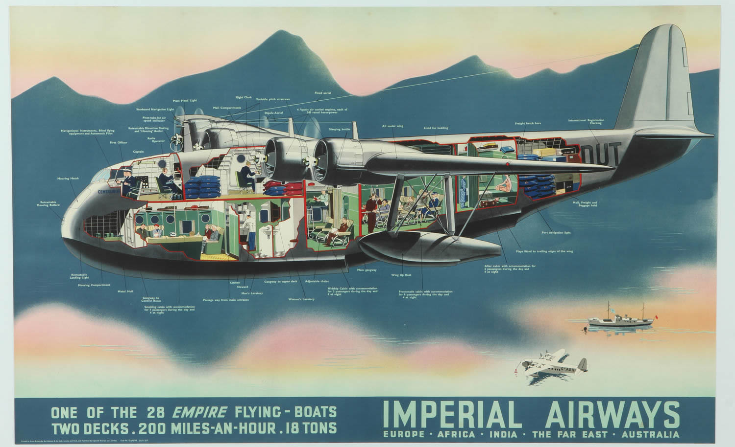 Cut-away drawing of a Short C Class Empire flying boat