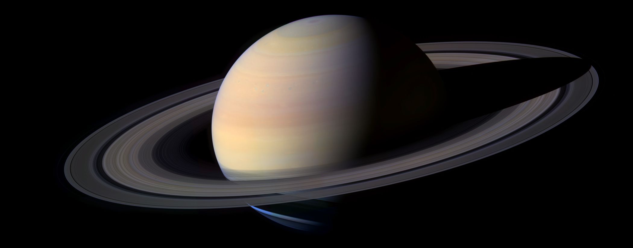 A brilliant image of Saturn, compiled by Mattias Malmer from 102 frames taken by the Cassini spacecraft